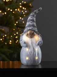 Joylight Dekorationsfigur tomte grå 40cm