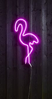 Star Trading Siluett FlatNeon Flamingo 230 LED-ljuskällor 74cm