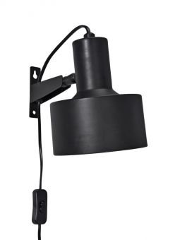 Solo vägglampa matt svart 23cm